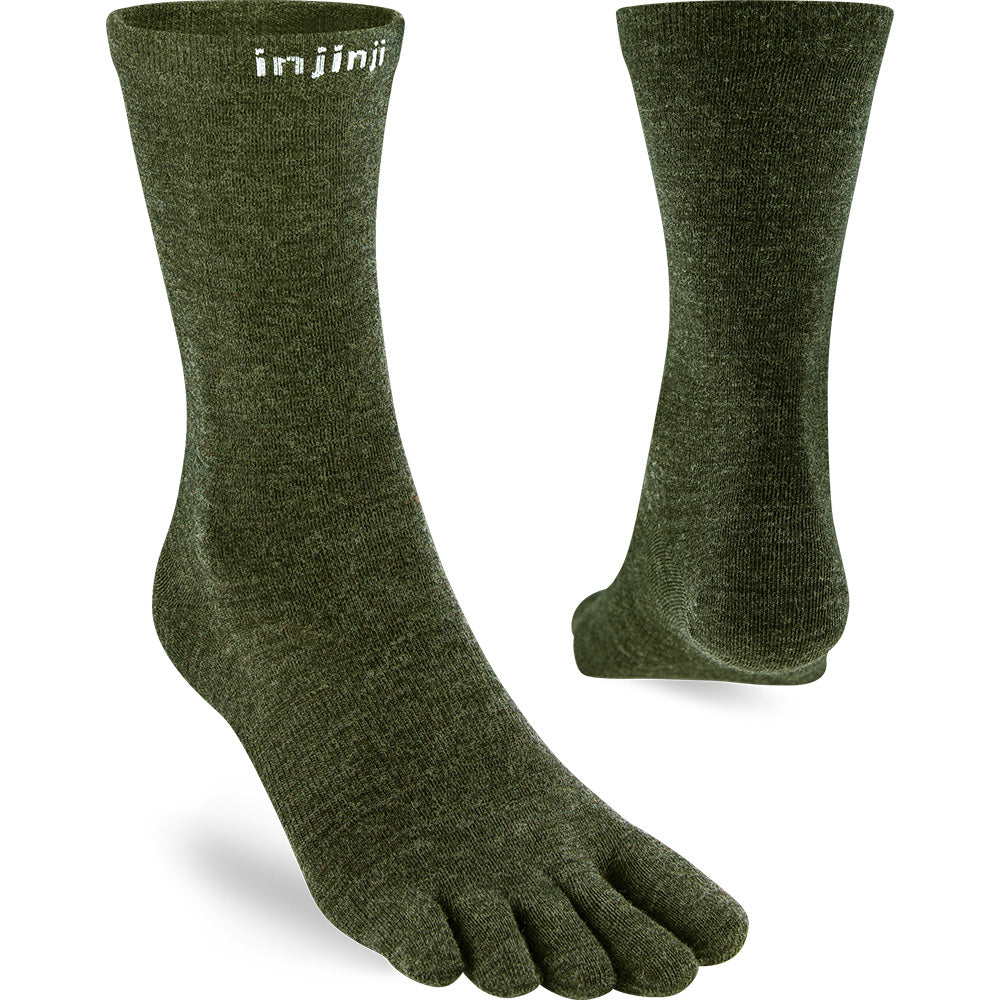 Calcetines INJINJI Liner Crew Wool Forest