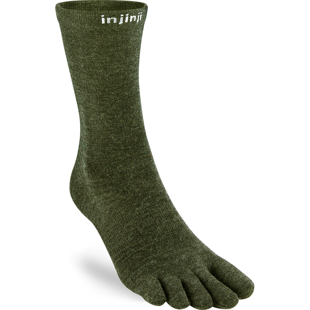 Calcetines INJINJI Liner Crew Wool Forest