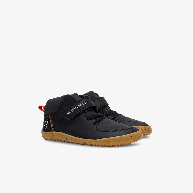Vivobarefoot PRIMUS LUDO HI PRESCHOOL OBSIDIAN