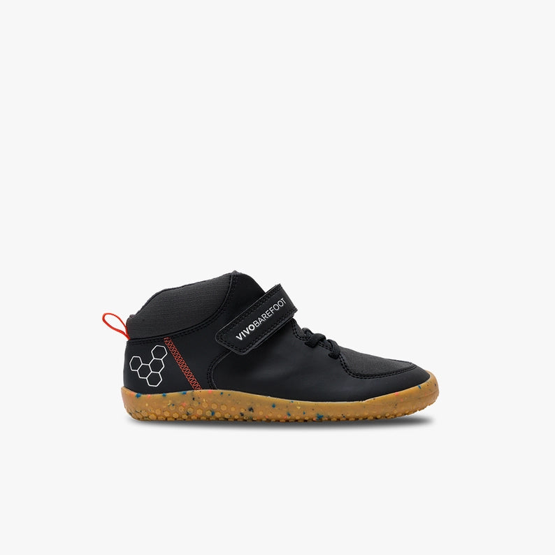 Vivobarefoot PRIMUS LUDO HI PRESCHOOL OBSIDIAN