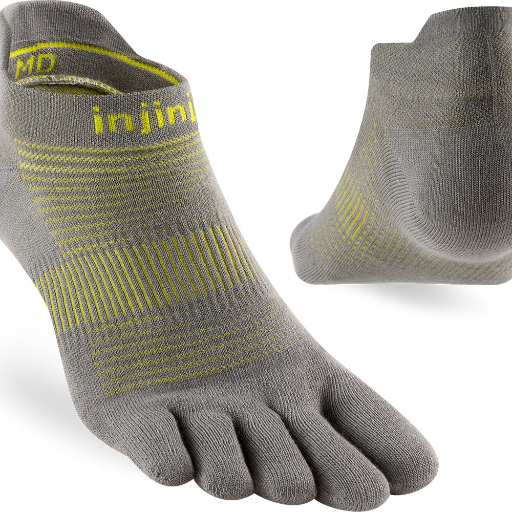 Calcetines INJINJI RUN LIGHTWEIGHT NO-SHOW Neon Silver