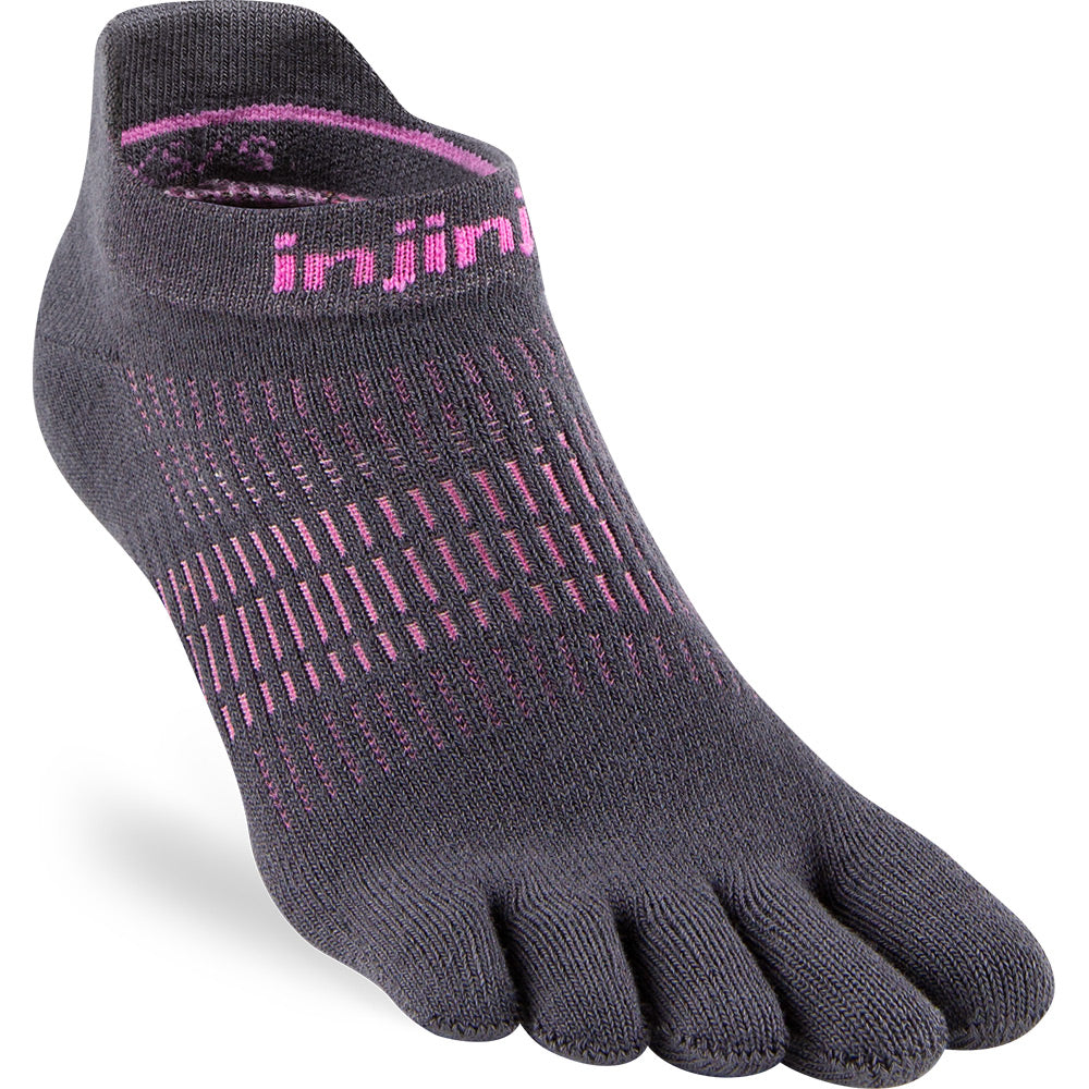 Calcetines INJINJI WOMEN'S RUN LIGHTWEIGHT NO-SHOW Charcoal
