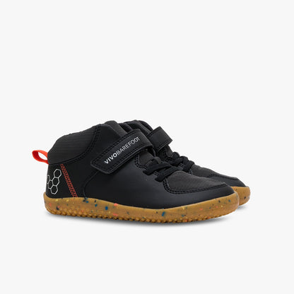 Vivobarefoot PRIMUS LUDO HI KIDS OBSIDIAN