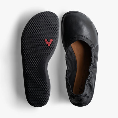 Vivobarefoot PRIMUS ASANA YIN BALLERINA LEATHER WOMENS OBSIDIAN