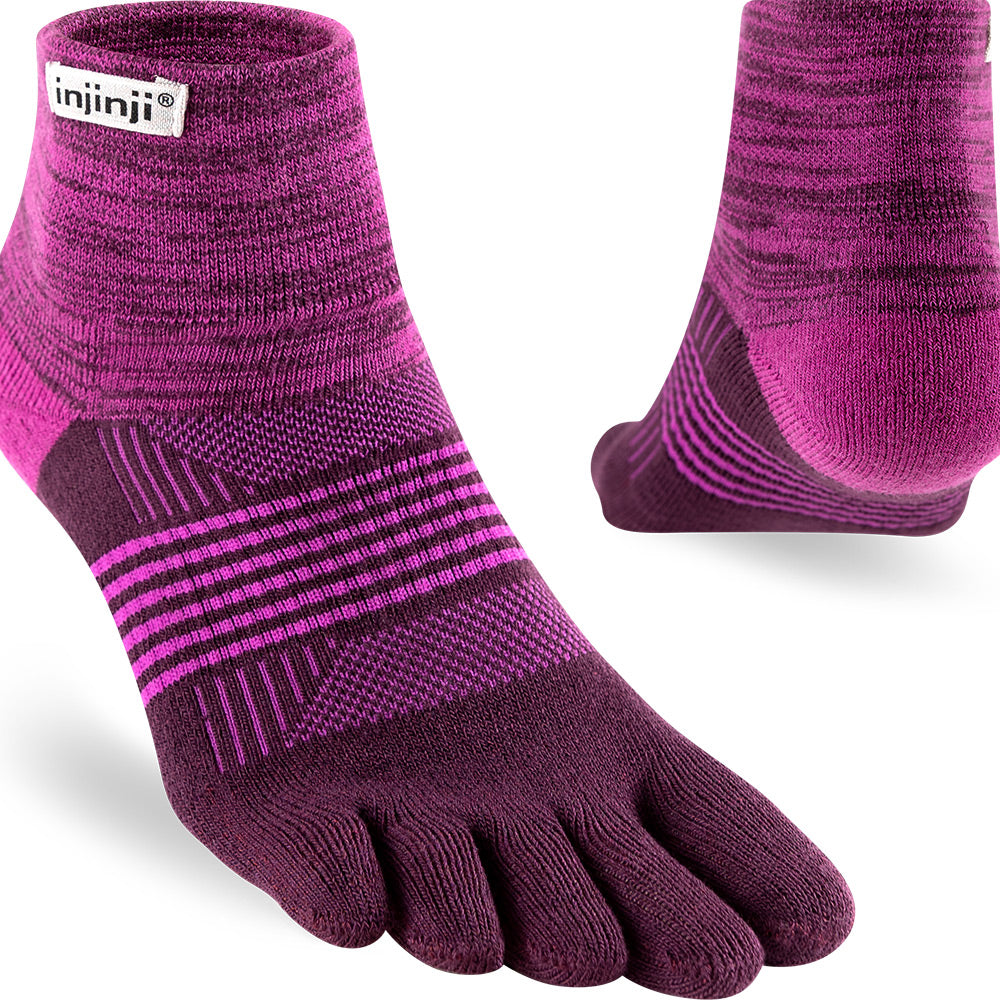 Calcetines INJINJI WOMEN'S TRAIL MIDWEIGHT MINI-CREW Violet