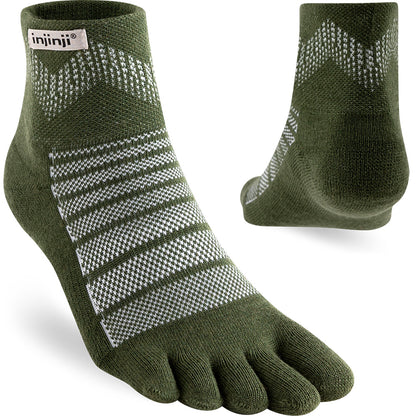 Calcetines INJINJI OUTDOOR MIDWEIGHT MINI-CREW WOOL (Forest) - 71% Lana Merino