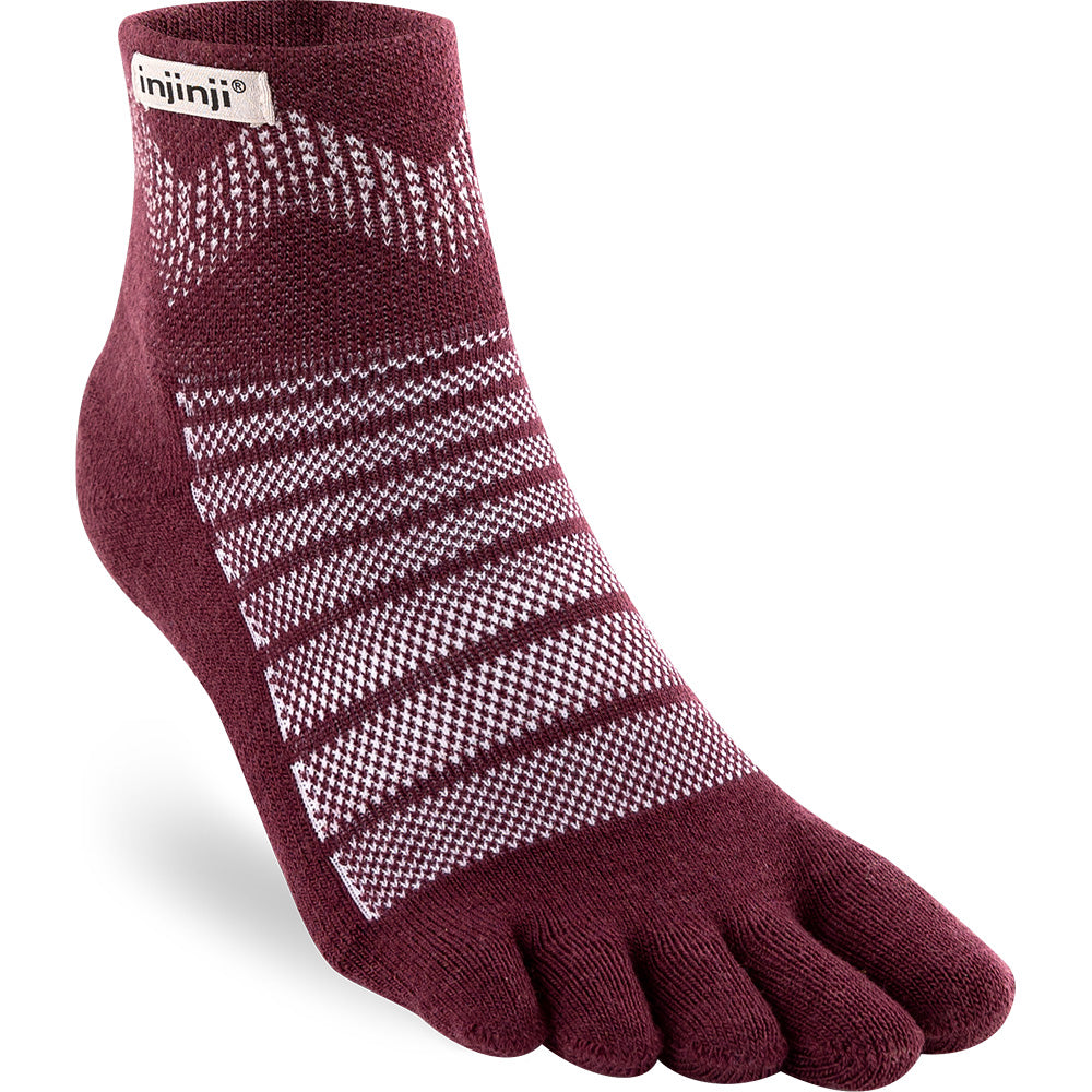 Calcetines INJINJI OUTDOOR MIDWEIGHT MINI-CREW WOOL (Garnet) - 71% Lana Merino (Copia)