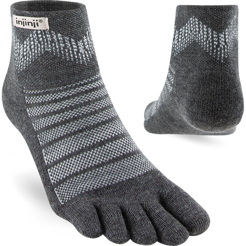 Calcetines INJINJI OUTDOOR MIDWEIGHT MINI-CREW WOOL (Slate) - 71% Lana Merino