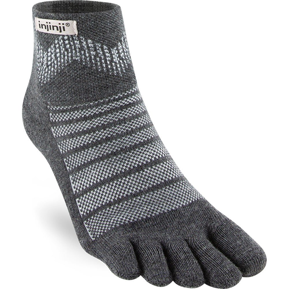 Calcetines INJINJI OUTDOOR MIDWEIGHT MINI-CREW WOOL (Slate) - 71% Lana Merino