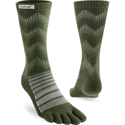 Calcetines INJINJI OUTDOOR MIDWEIGHT CREW WOOL (Forest) - 75% Lana Merino