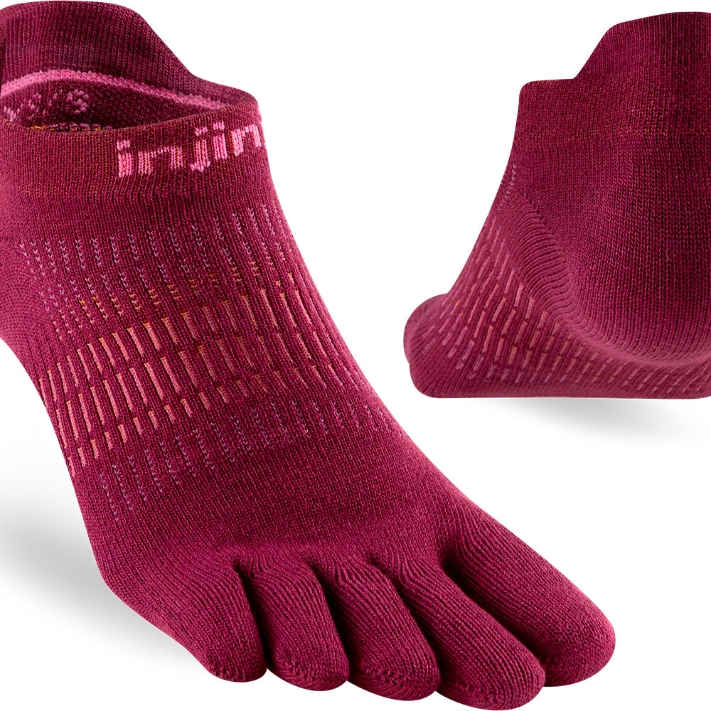 Calcetines INJINJI WOMEN'S RUN LIGHTWEIGHT NO-SHOW Beetroot