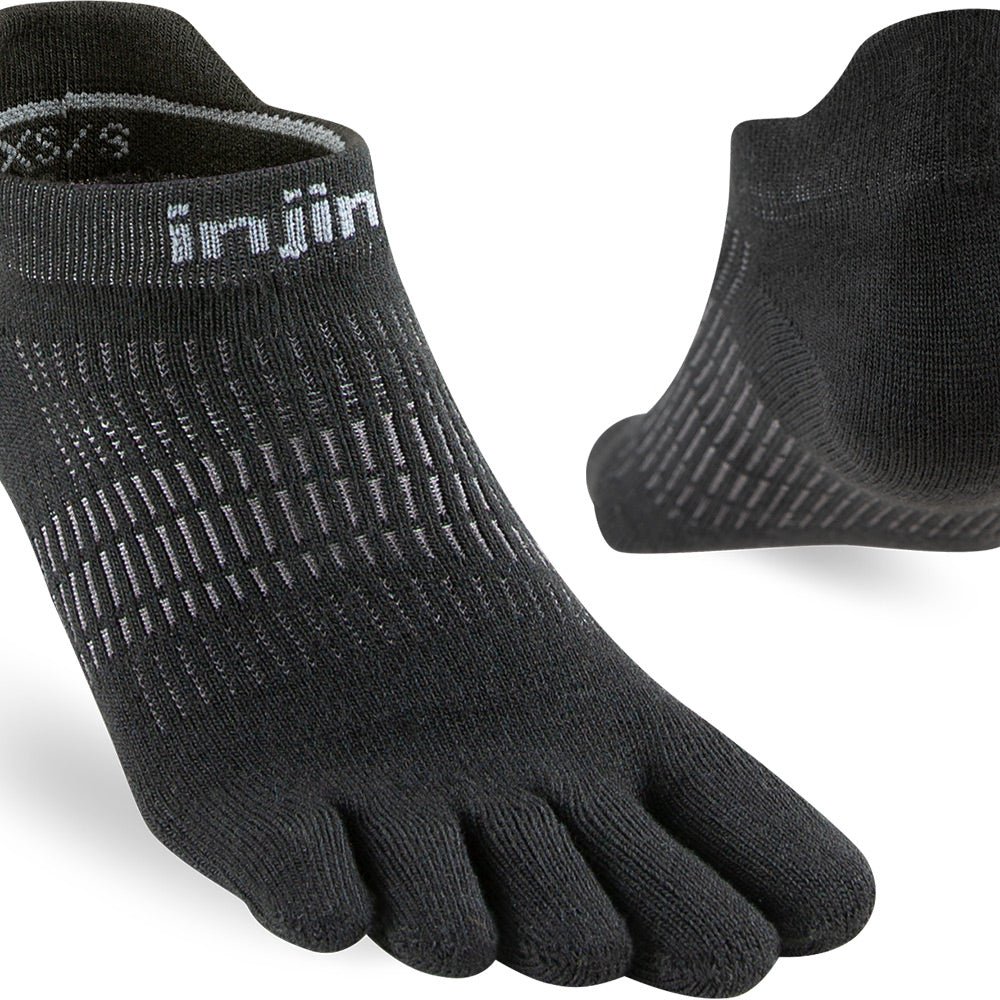 Calcetines INJINJI WOMEN'S RUN LIGHTWEIGHT NO-SHOW Black