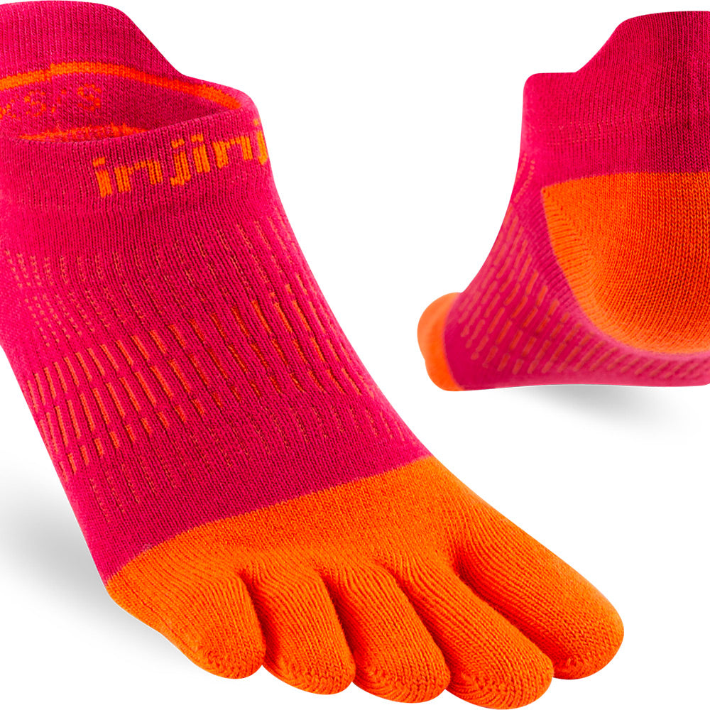 Calcetines INJINJI WOMEN'S RUN LIGHTWEIGHT NO-SHOW Chili