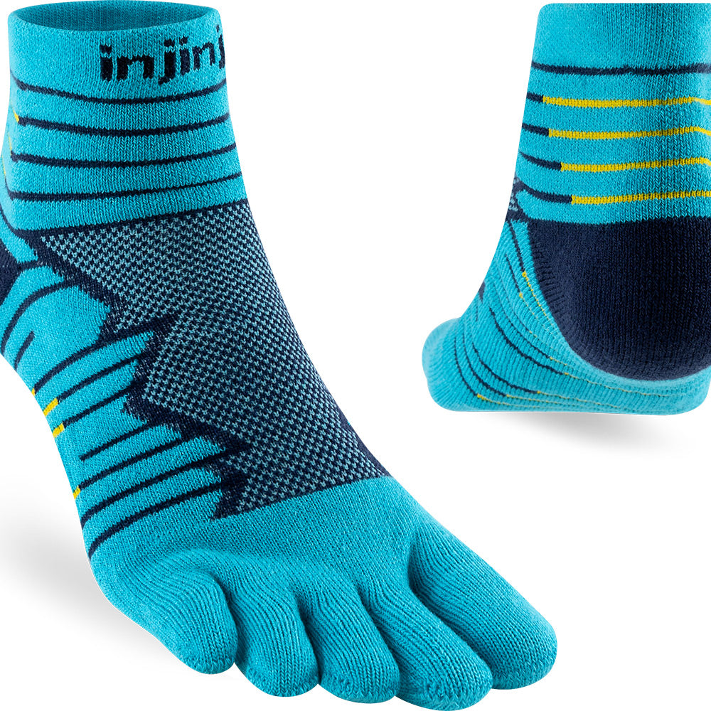 Calcetines INJINJI ULTRA RUN MINI-CREW Pacific Blue