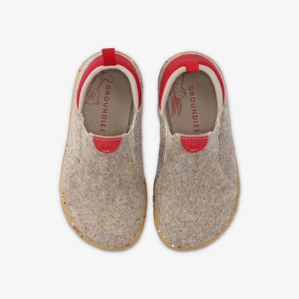 Groundies UPPSALA KIDS Taupe Red