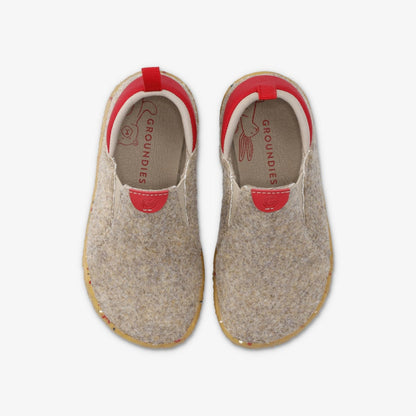 Groundies UPPSALA KIDS Taupe Red